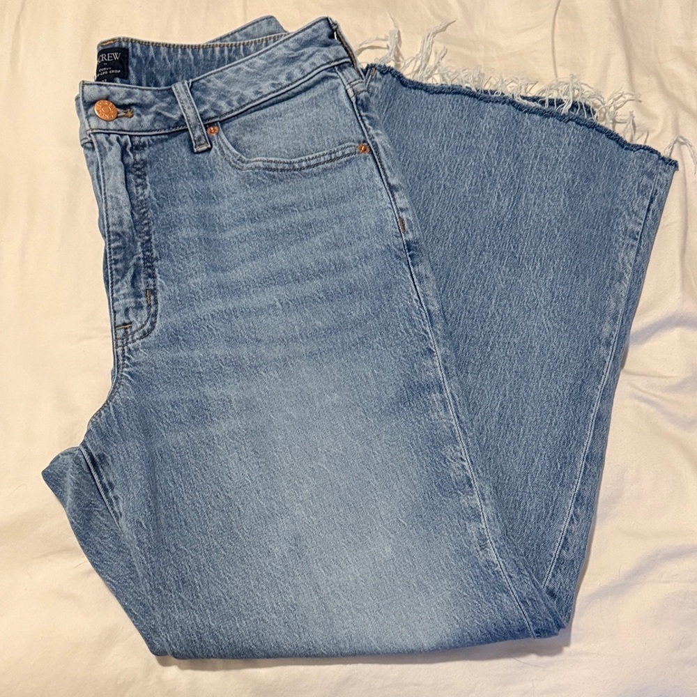 JCrew Curvy Wide Leg Cropped Jean